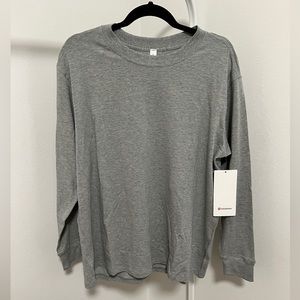 Lululemon All Yours Cotton Long Sleeve Top Size 10 Grey